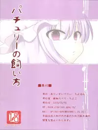 (C79) [Arysuivery, Chiyohan (Ayakase Riberi, Chiyoko)] Patchouli no Kaikata (Touhou Project)