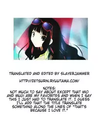 (C78) [PINK (Araiguma)] Datte Daisuki nan desumono (K-ON!) [English] [Slayerjammer]